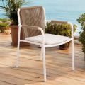Outdoor Armchair Made of Beige Aluminum and Terra Rope - Luxe