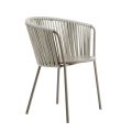 Garden Armchair in Steel and Rope Made in Italy 2 Pieces - Bronn