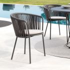 Garden Armchair in Steel and Rope Made in Italy 2 Pieces - Bronn Viadurini