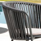 Garden Armchair in Steel and Rope Made in Italy 2 Pieces - Bronn Viadurini