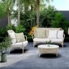 Garden Chair in Aluminum and Rope Weave - Asteria Viadurini