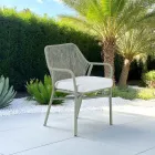 Garden Chair in Aluminum and Rope Weave - Asteria Viadurini