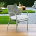Garden Chair in Aluminum and Rope Weave - Asteria