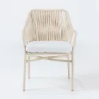 Garden Chair in Aluminum and Rope Weave - Asteria Viadurini
