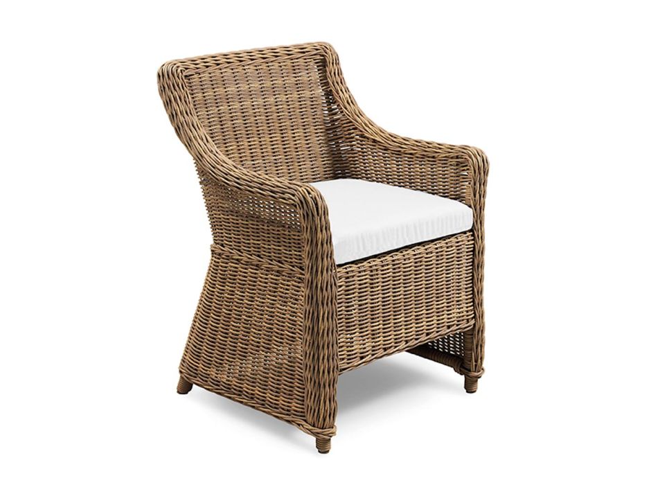 Garden armchair in synthetic fiber weaving Made in Italy - Tillie Viadurini