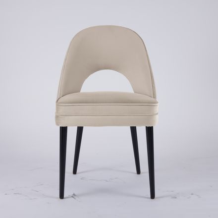 Living room armchair in different fabrics with wooden shell - Edgar Viadurini