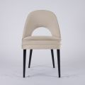 Living room armchair in different fabrics with wooden shell - Edgar