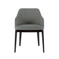 Living room armchair in different fabrics and solid wood Made in Italy - Evy