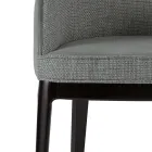 Living room armchair in different fabrics and solid wood Made in Italy - Evy Viadurini