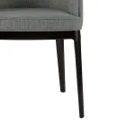 Living room armchair in different fabrics and solid wood Made in Italy - Evy Viadurini