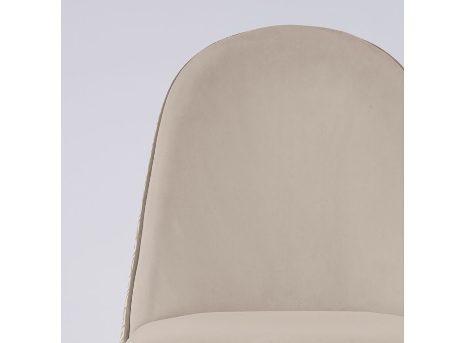 Living Room Armchair in Fabric and Solid Wood Made in Italy - Jordi Viadurini