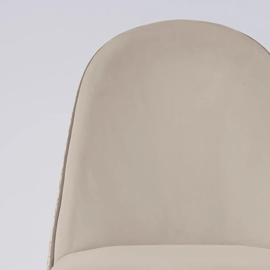 Living Room Armchair in Fabric and Solid Wood Made in Italy - Jordi Viadurini