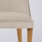 Living Room Armchair in Fabric and Solid Wood Made in Italy - Jordi Viadurini