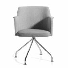 Design Office or Living Room Armchair with Armrests Made in Italy - Felix Viadurini