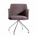 Design Office or Living Room Armchair with Armrests Made in Italy - Felix