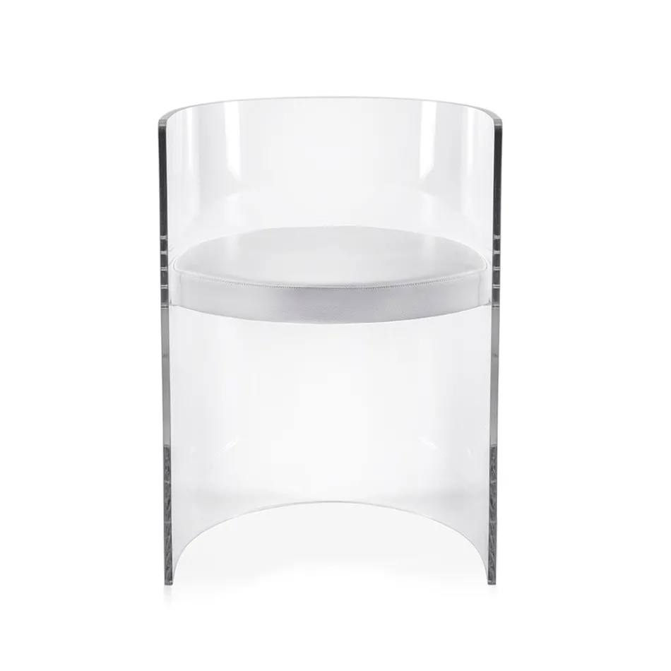 Elegant Transparent Plexiglass Armchair Made in Italy - Rachele Viadurini