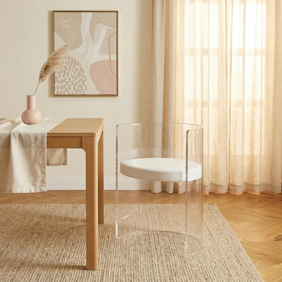 Elegant Transparent Plexiglass Armchair Made in Italy - Rachele Viadurini