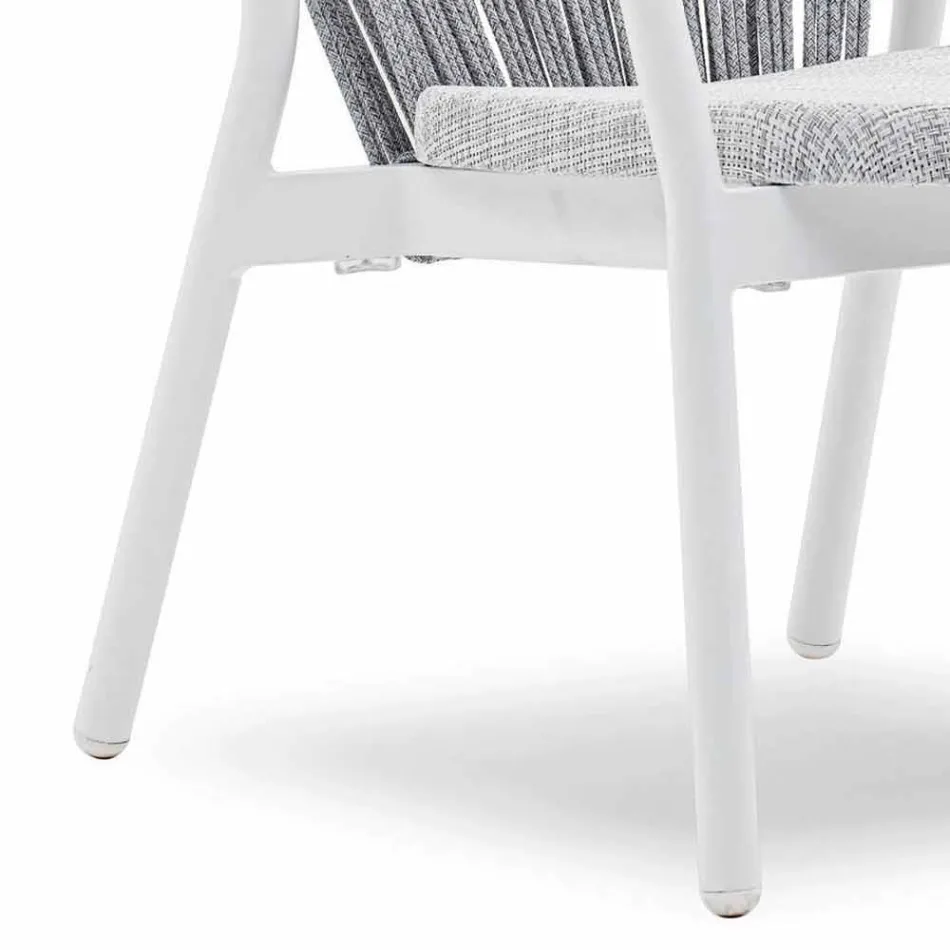 Stackable Garden Armchair Aluminum and Fabric - Smart By Varaschin Viadurini