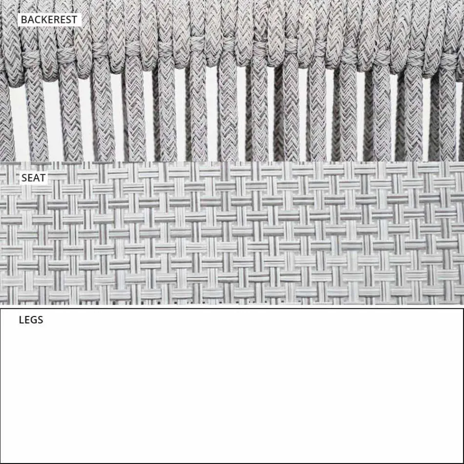 Stackable Garden Armchair Aluminum and Fabric - Smart By Varaschin Viadurini