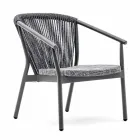 Stackable Garden Armchair Aluminum and Fabric - Smart By Varaschin Viadurini