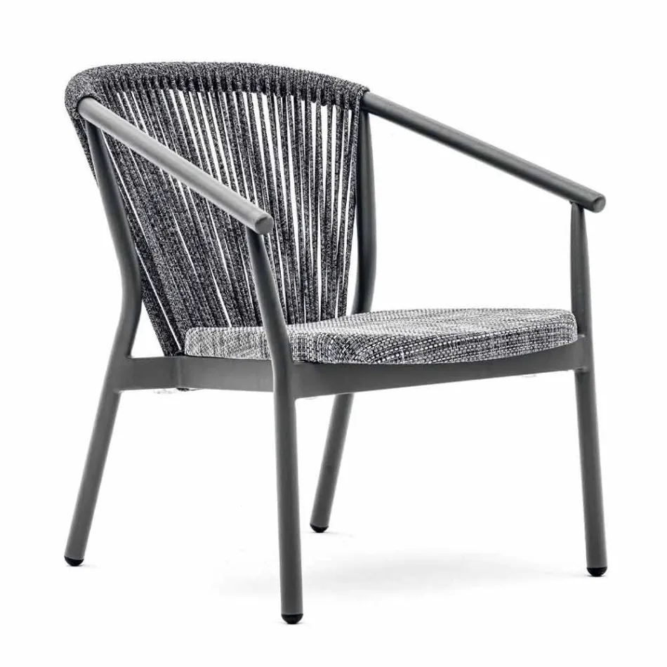 Stackable Garden Armchair Aluminum and Fabric - Smart By Varaschin Viadurini