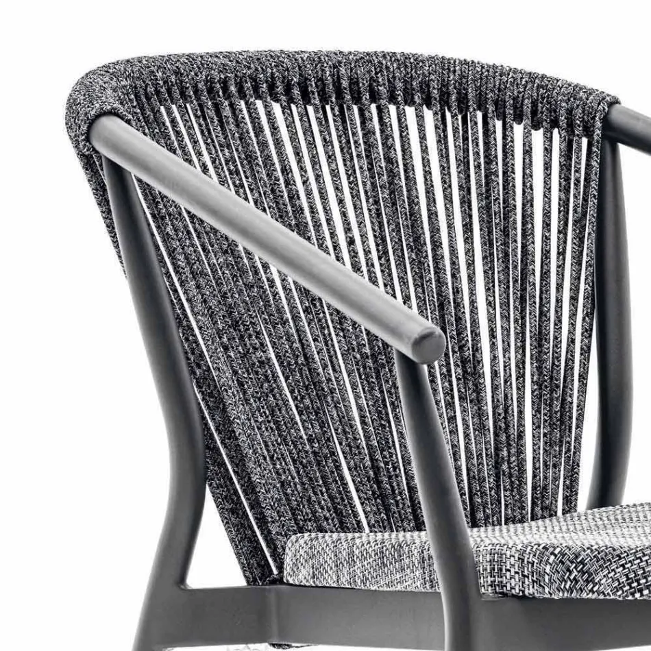 Stackable Garden Armchair Aluminum and Fabric - Smart By Varaschin Viadurini