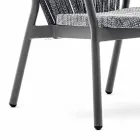 Stackable Garden Armchair Aluminum and Fabric - Smart By Varaschin Viadurini