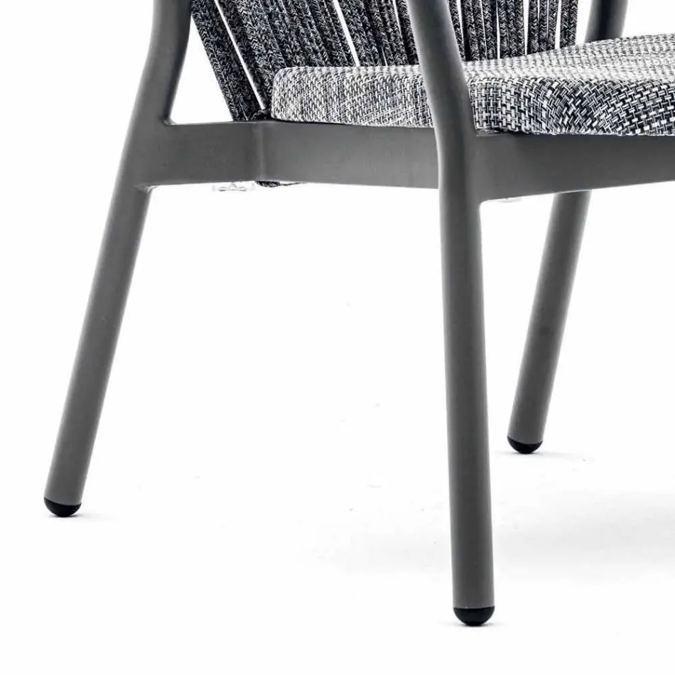 Stackable Garden Armchair Aluminum and Fabric - Smart By Varaschin Viadurini