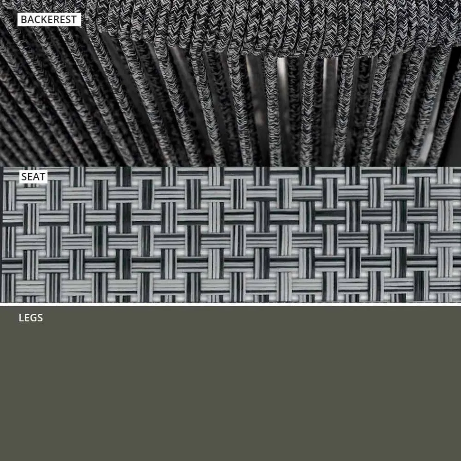 Stackable Garden Armchair Aluminum and Fabric - Smart By Varaschin Viadurini