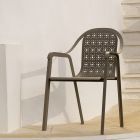 Stackable Garden Armchair in Aluminum Made in Italy - Amata Viadurini