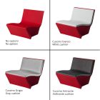 Modern design lounge armchair Slide Kami Ichi, produced in Italy Viadurini