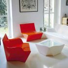 Design lounge armchair Slide Kami Colored Ichi made in Italy Viadurini