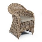 Outdoor Armchair in Kubù with Seat Cushion - Nazgul Viadurini