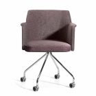 Swivel Office Armchair with Wheels and Armrests Made in Italy - Felix Viadurini