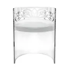 Transparent Plexiglass Armchair with Padded Seat Made in Italy - Caelia Viadurini