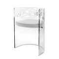 Transparent Plexiglass Armchair with Padded Seat Made in Italy - Caelia