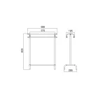 Brass Floor Towel Holder Vintage Style Made in Italy - Umaima Viadurini