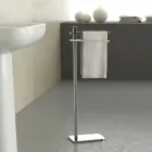 Modern Towel Rack with 2 Iron Arms Made in Italy - Cali Viadurini