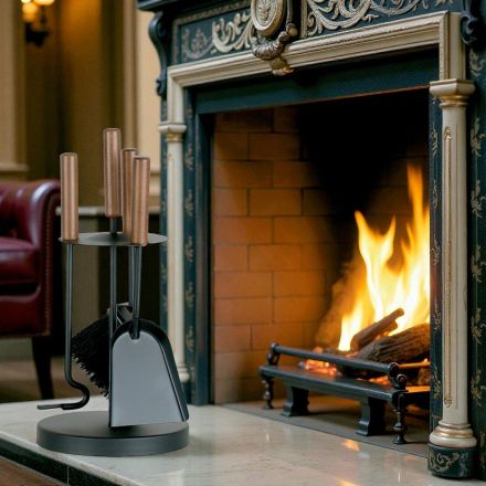 Tool Holder with 3 Metal Tools in Different Finishes Made in Italy - Darbuka Viadurini