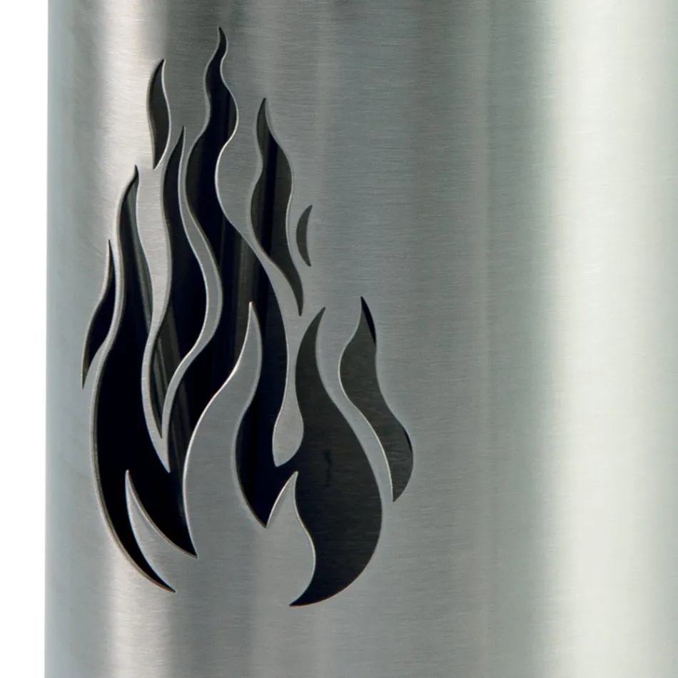 Tool Holder with 4 Accessories in Stainless Steel and Flame Made in Italy - Vita Viadurini