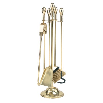 Tool Holder with 4 Brass Accessories Height 65 cm Made in Italy - Cervo Viadurini