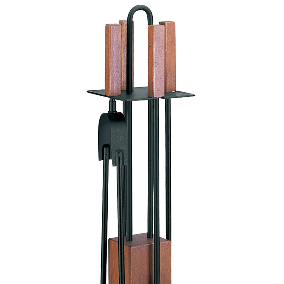 Tool Holder with 4 Accessories, Handles and Wooden Structure Made in Italy - Koi Viadurini