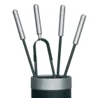 Tool Holder with 4 Fireplace Accessories Included Made in Italy - Snake Viadurini
