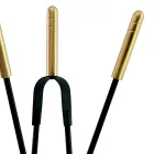 Tool Holder with 4 Fireplace Care Tools Made in Italy - Fakir Viadurini