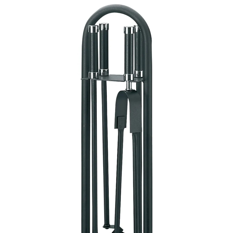 Tool holder with 4 Made in Italy Fireplace Tools - Licaone Viadurini