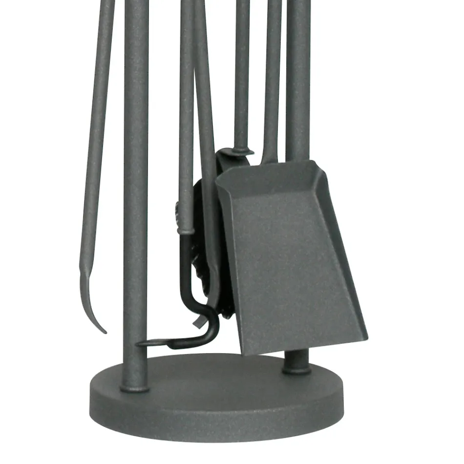 Tool holder with 4 Made in Italy Fireplace Tools - Licaone Viadurini