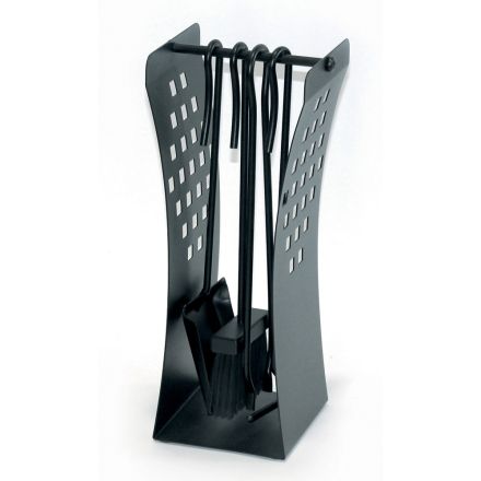 Tool holder with modern lines in metal and 4 tools made in Italy - Maiko Viadurini