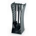 Tool holder with modern lines in metal and 4 tools made in Italy - Maiko