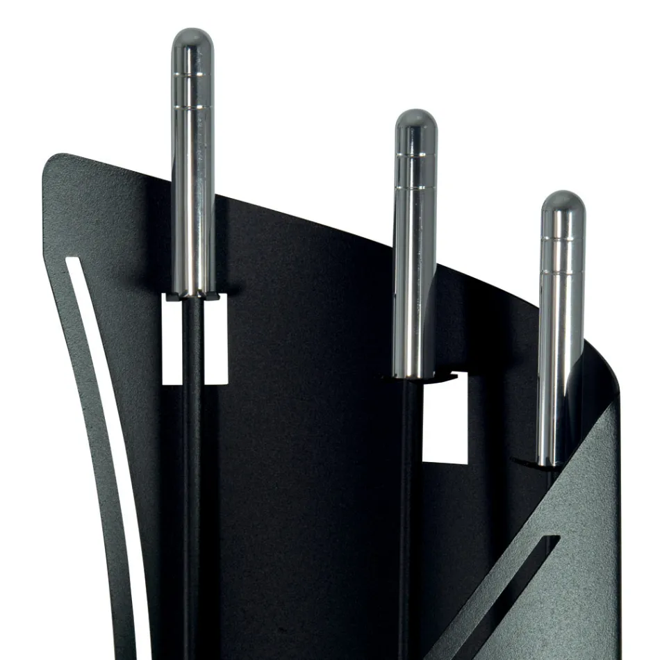 Fixed Tool Holder with 3 Made in Italy Fireplace Tools - Turban Viadurini