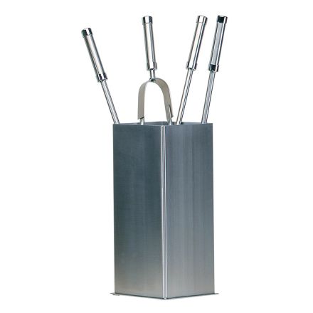 Square Tool Holder in Stainless Steel and 4 Accessories Made in Italy - Iena Viadurini